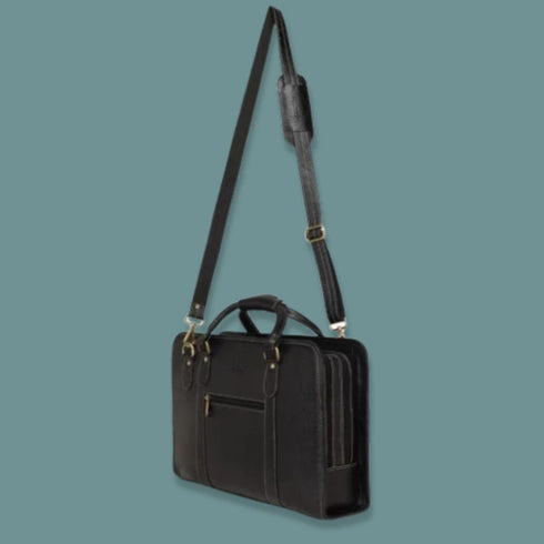 Daksh Genuine Leather Briefcase Laptop Bag Mozri